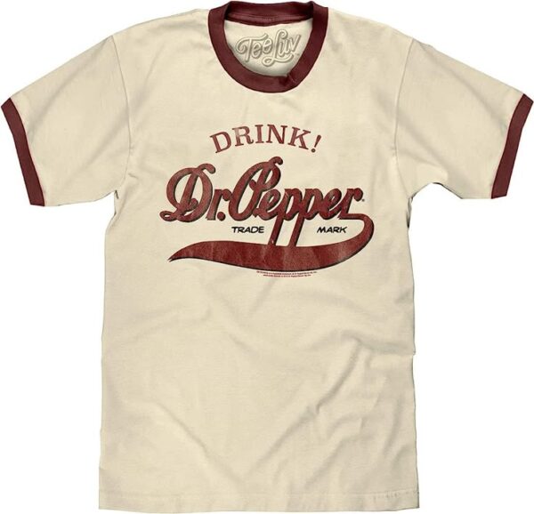 Tee-Luv-Mens-Retro-Drink-Dr-Pepper-Ringer-T-Shirt